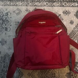 Baggallini Red Nylon Backpack - Multiple Pocket Travel
